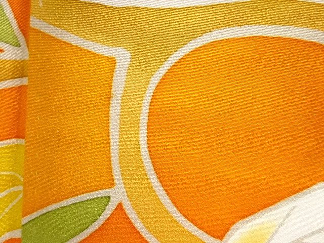  唐草模様小紋着物